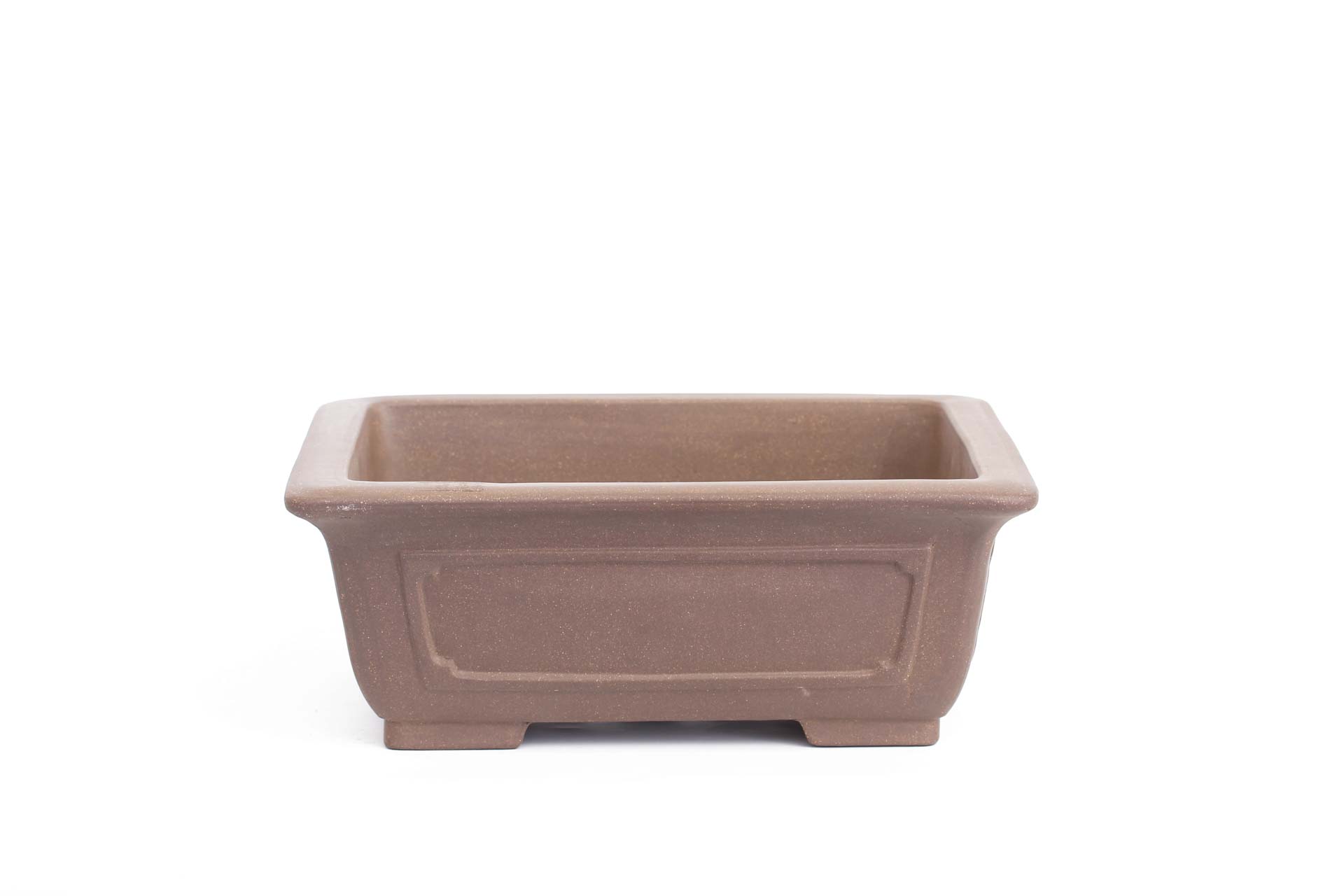 Vaso Bonsai Rettangolare In Gres Smaltato Bianco 18x13x6 Cm Geosisma
