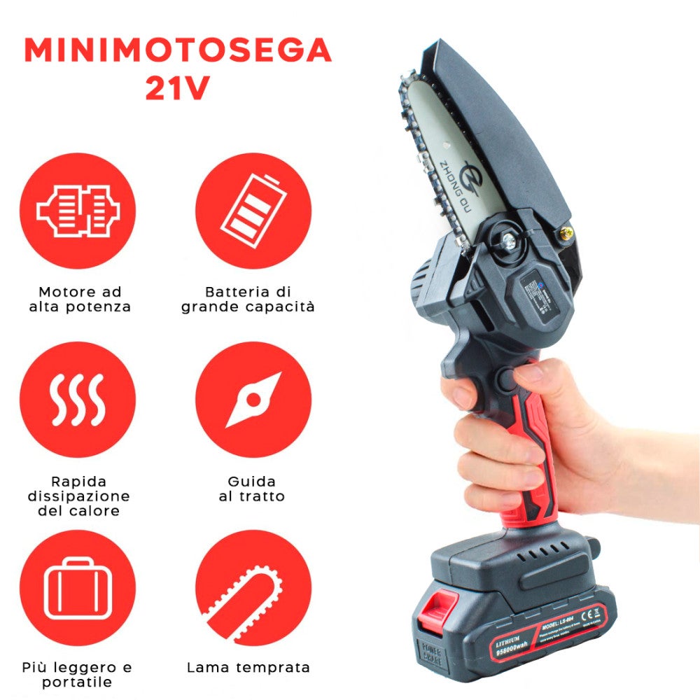Mini Sega Elettrica A Batteria 21V Motosega Elettrosega Per Potatura Con  Catena - Shopping.com