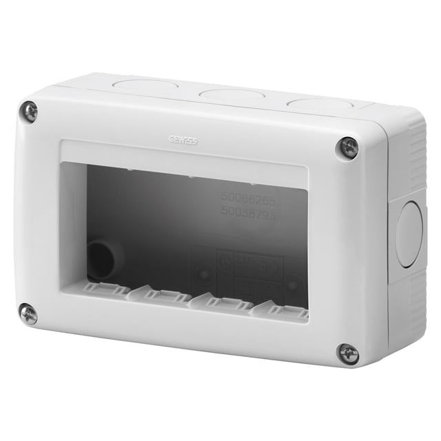 Gewiss GW27004 Contenitore Per Apparecchi System 4 Posti Grigio RAL 7035 IP40