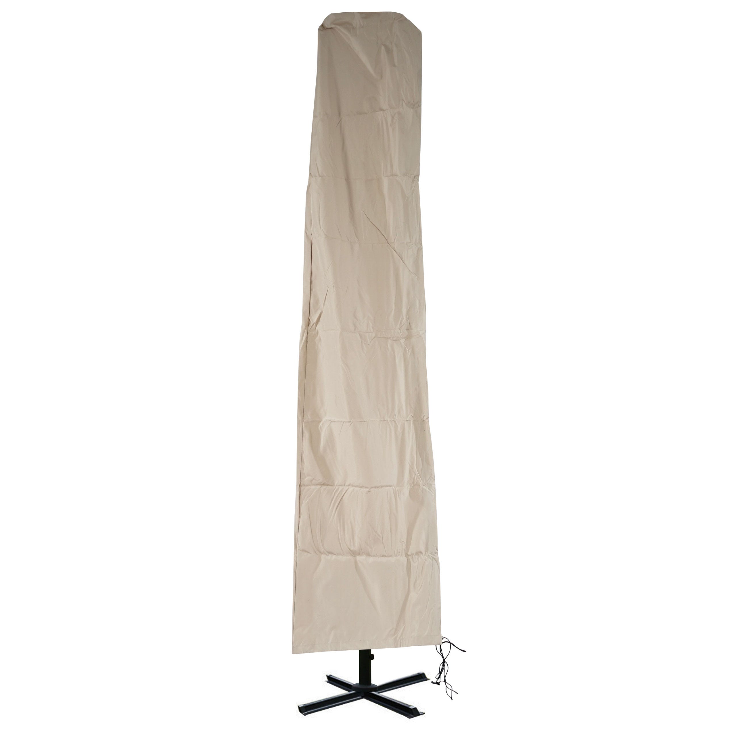 Housse de protection pour parasol déporté HWC, avec fermeture à glissière ~  3x4m crème