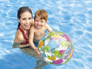Fusée à eau Bouée gonflable Ballon flotteur pour piscines XXL 195x72x44cm 2  Pagaies pour adultes et