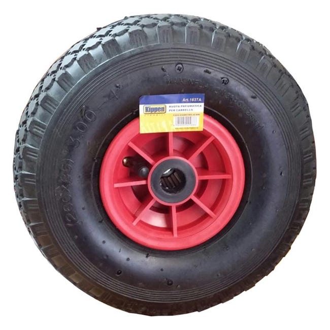 RUOTA PNEUMATICA PER CARRELLI CON BOCCOLA MM. 260 X 85 - Foto 11