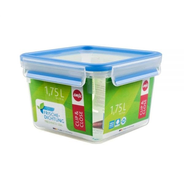 Grande boîte carré pour frigo congélateur 1,75 l Clip & Close Emsa