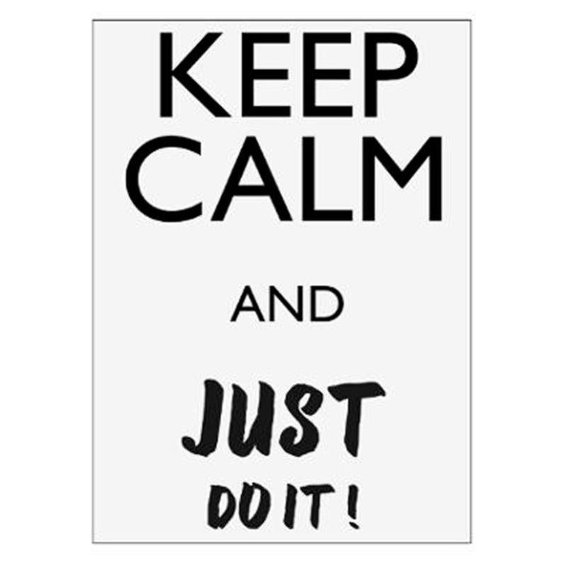 Sticker Mural Keep Calm "Do It" 30x40cm Noir Leroy Merlin