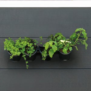 ELHO - Vaso da fiori - Vibia Campana Foret Vertical Set/3 - Antracite -  Balcone esterno - L 17,1 x P 20,7 x H 29,7 cm