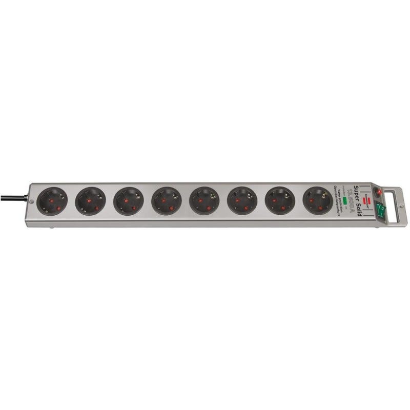 Brennenstuhl Regleta 8 Tomas Con Interruptor 4 USB-A Plateado