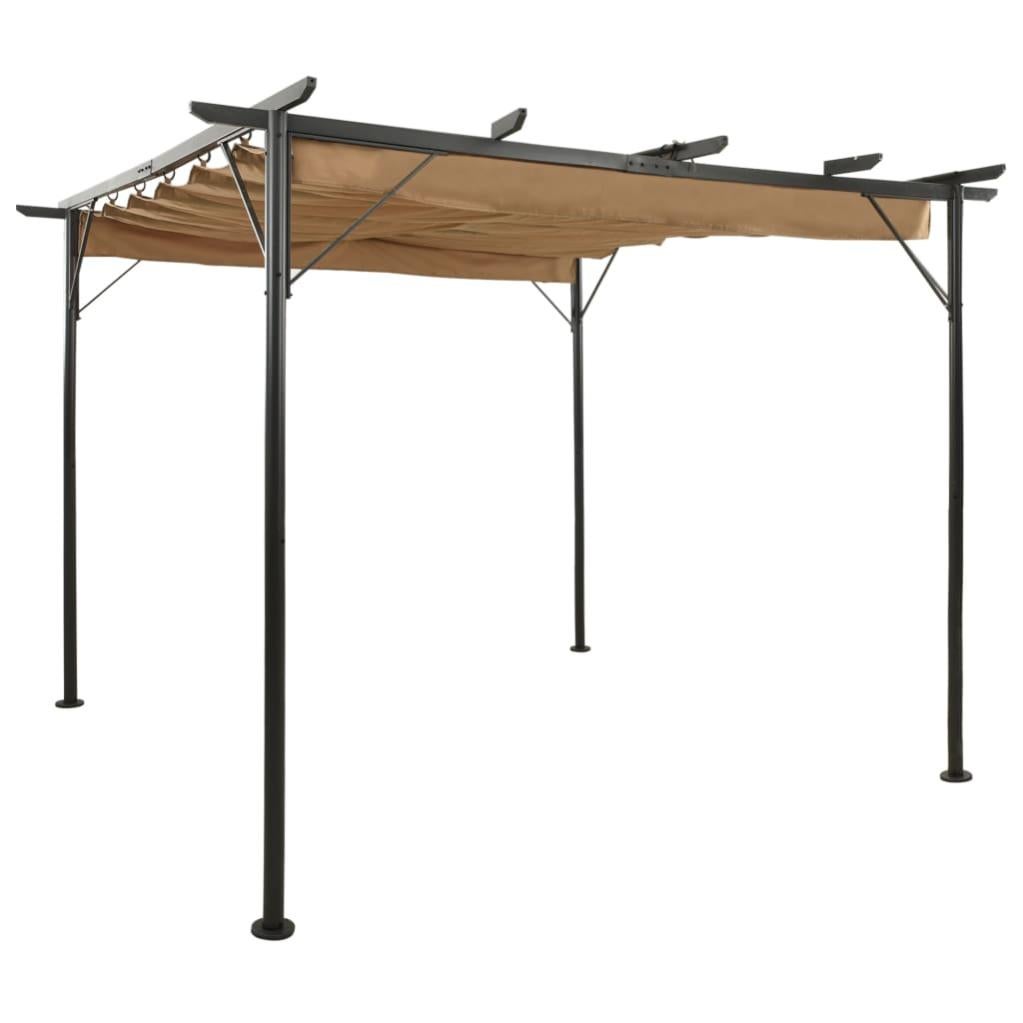 VidaXL Gazebo Da Giardino 3x6m Con Tetto Retrattile – Struttura In Alluminio Antracite - 4