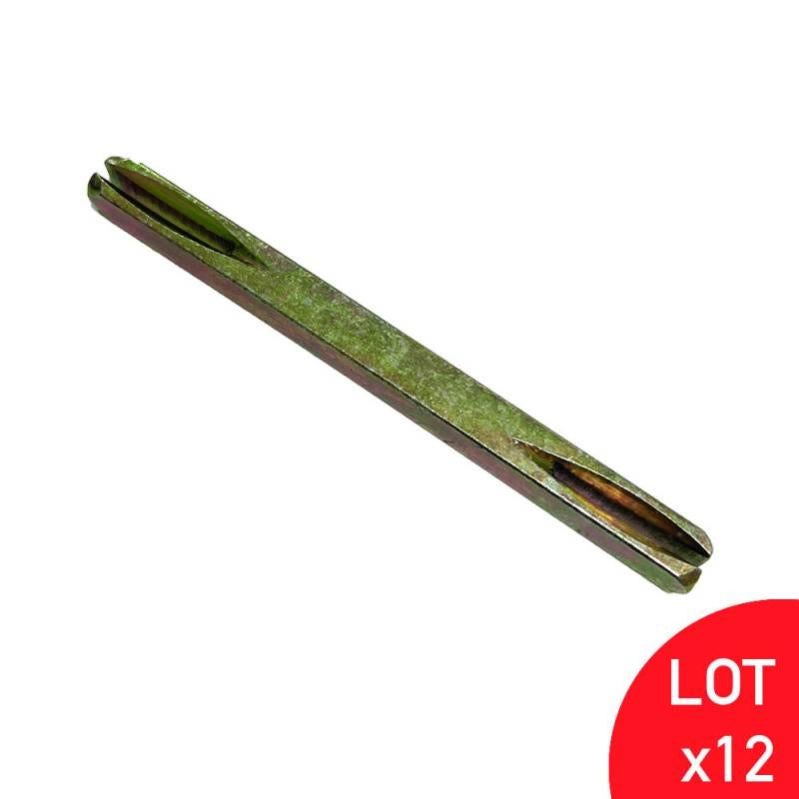 Carré de poignées de porte acier zingué blanc, fendu 7x155mm Leroy Merlin