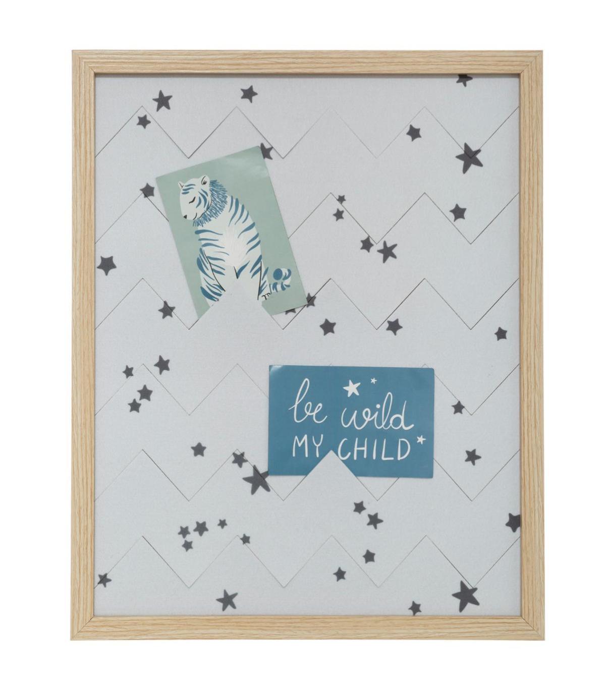 Cadre Photo Pêle-Mêle Mural Uping En Bois 63x90cm - Porte Photos Avec Pinces Et Stickers Personnalisables