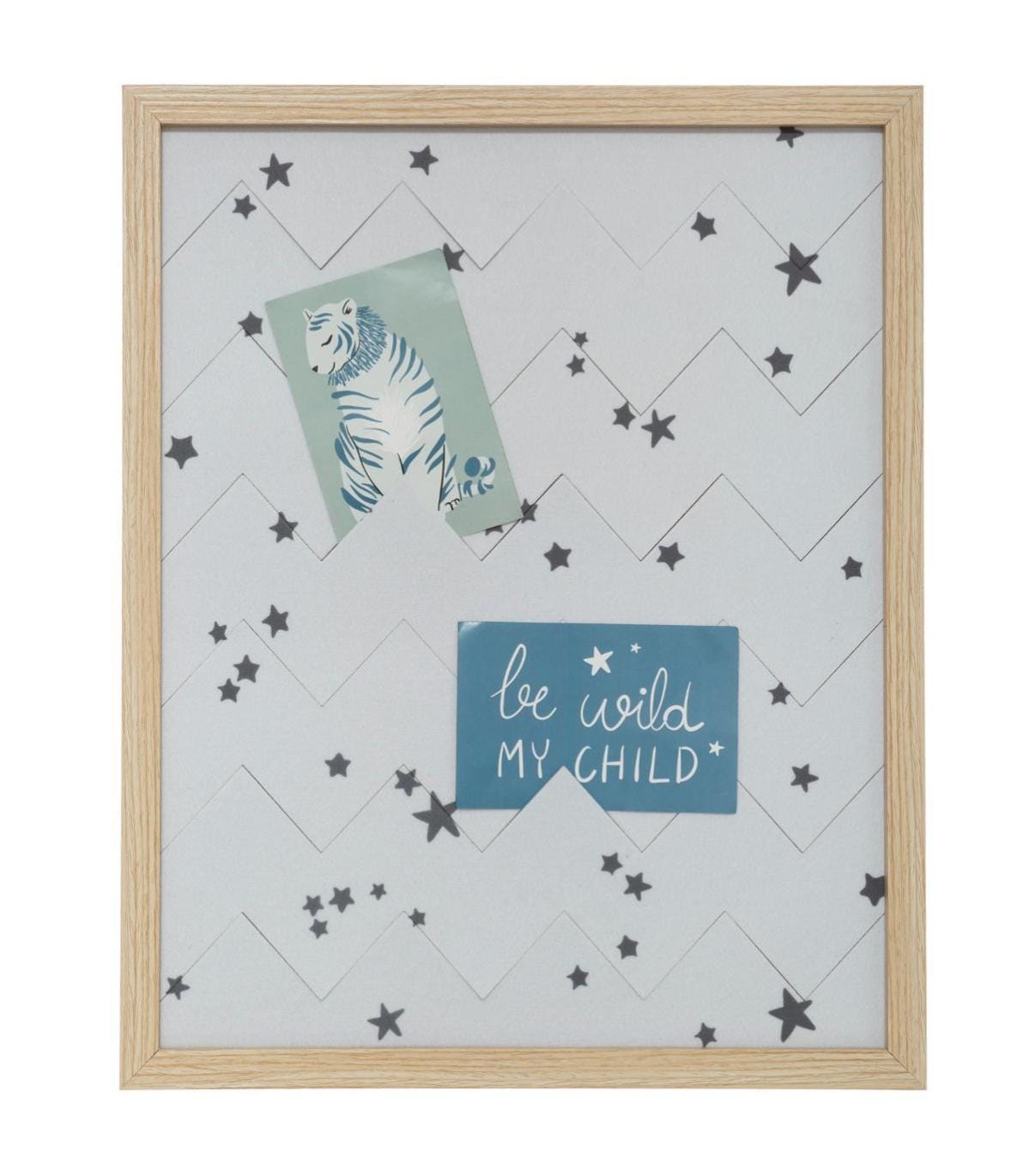Cadre Photo Pêle-Mêle Mural Uping En Bois 63x90cm - Porte Photos Avec Pinces Et Stickers Personnalisables