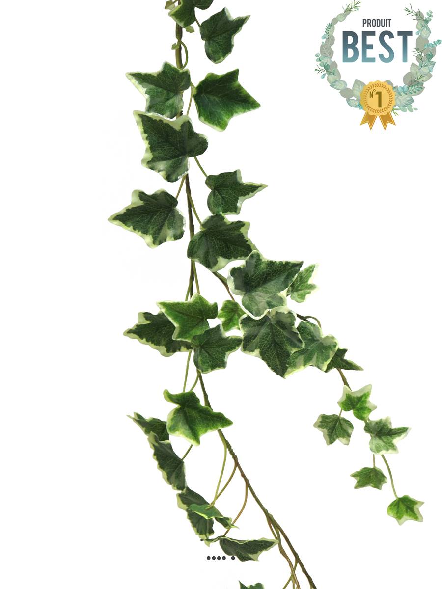 Guirlande de lierre artificiel L 190cm 80 grandes feuilles du site