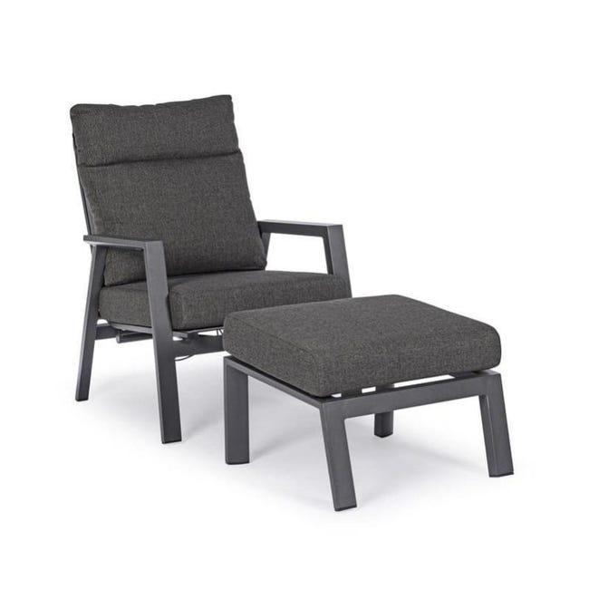 Fauteuil avec repose pied Bleu 60 cm Velours | Leroy Merlin Fauteuil avec repose pied Bleu 60 cm Velours | Leroy Merlin