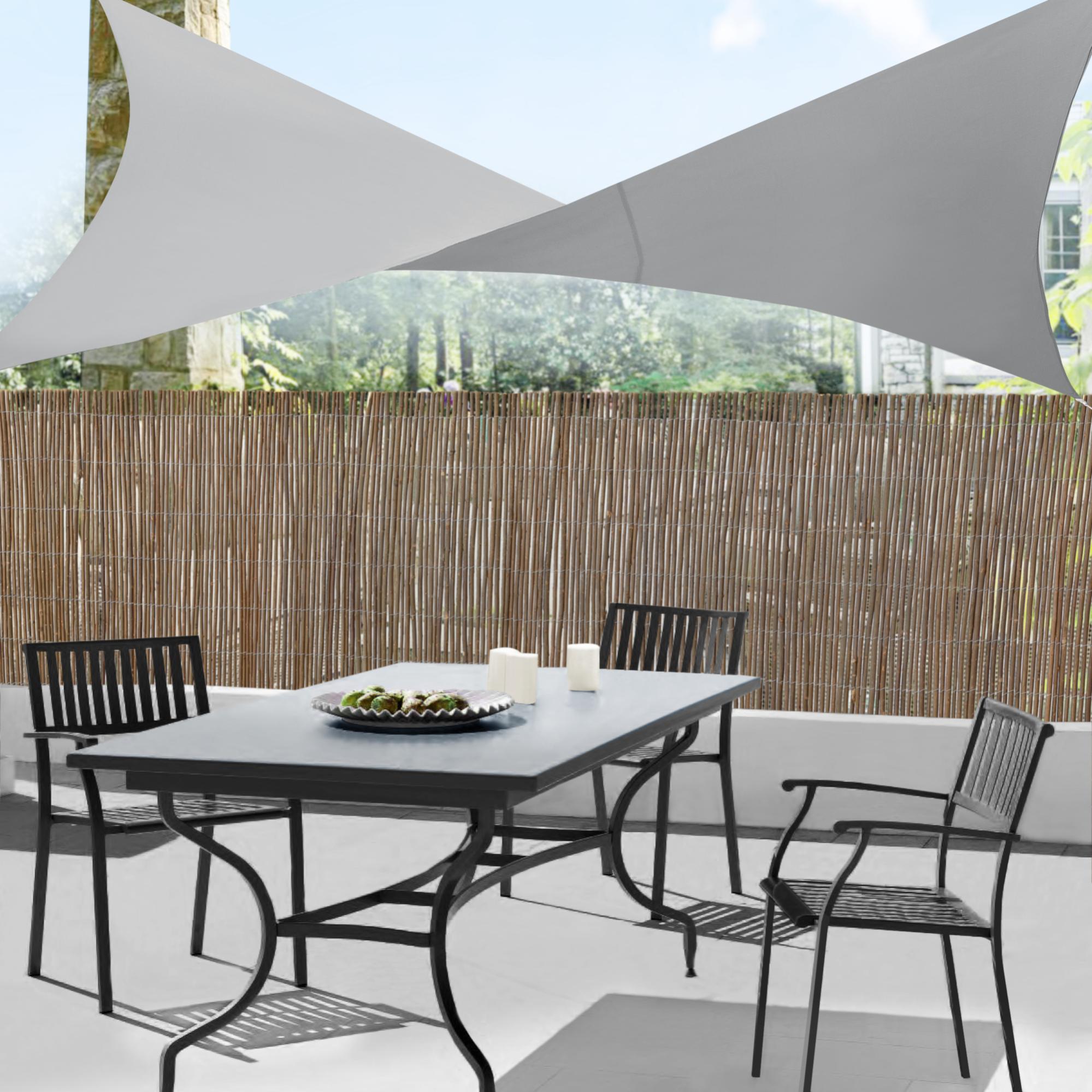 HOKXUAN Tenda A Vela Rettangolare 5x9 M Impermeabile - Telone Parasole In Poliestere Con Protezione UV 98%, Antivento Per Terrazza E Giardino, Arancione, Con Corde