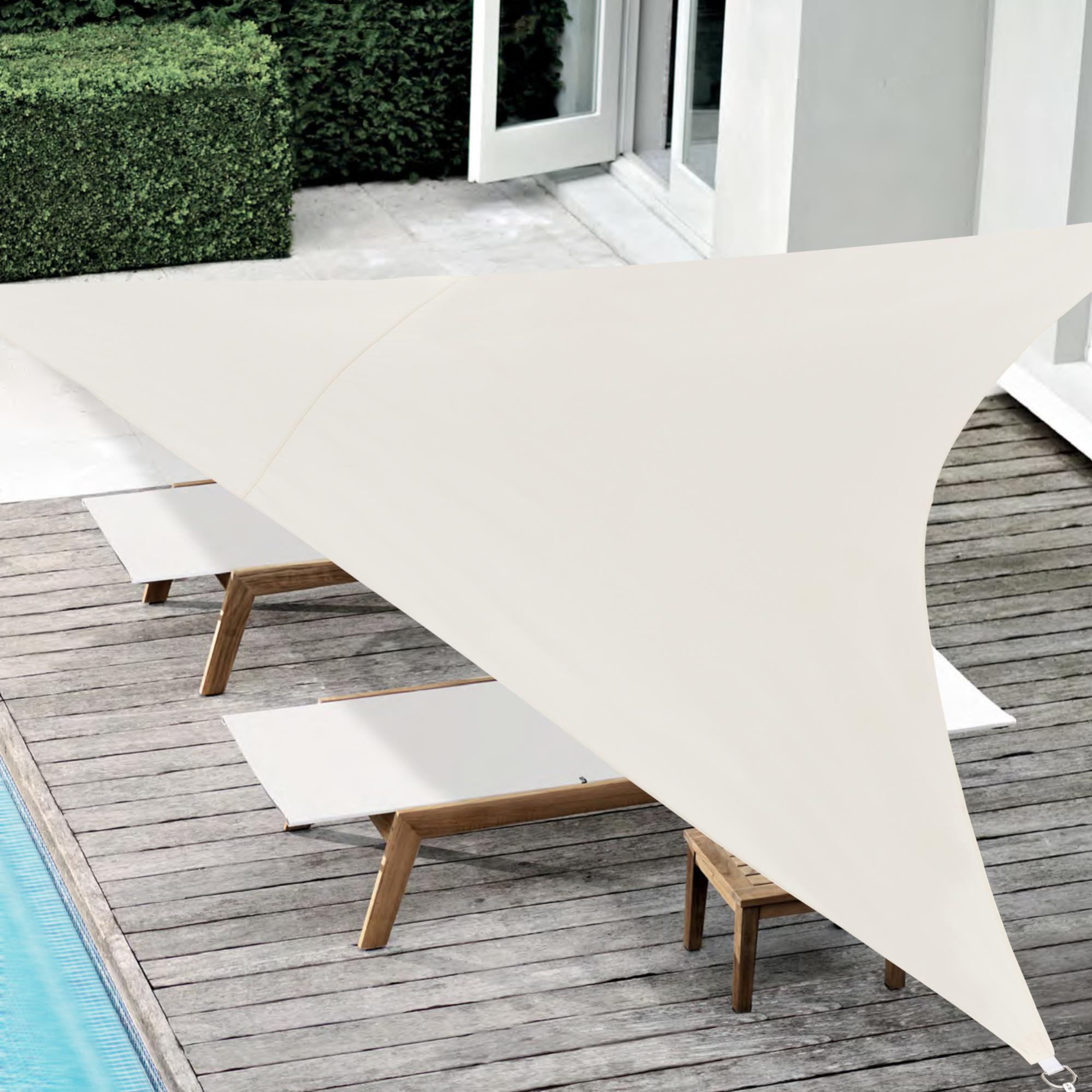 3x2 Vela Solare Rettangolare Traspirante - Tenda da Sole con Fissaggio Inox