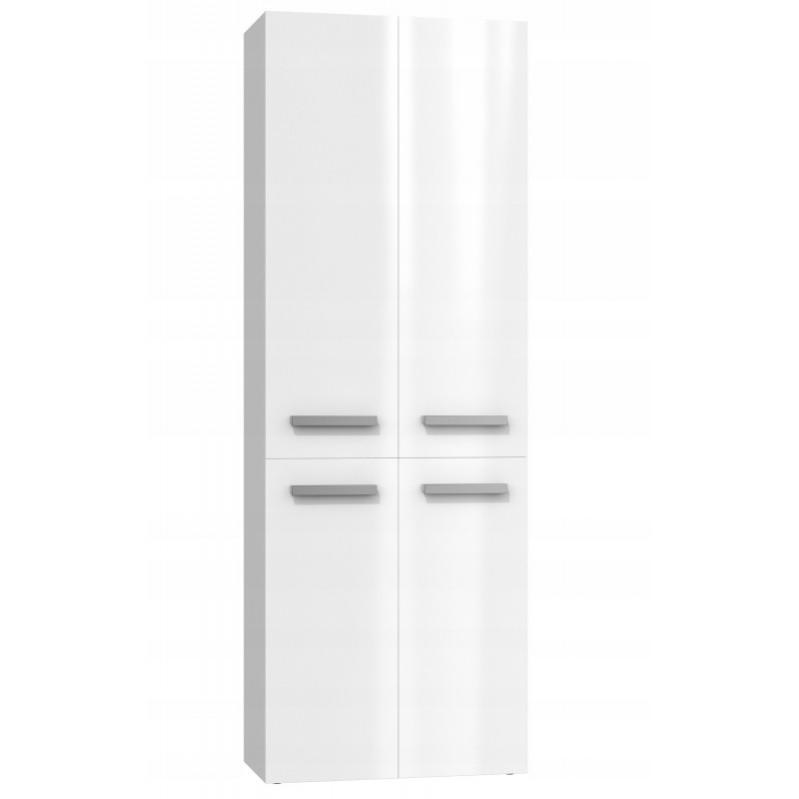 Ellos Armoire De Salle De Bain Avec Deux Paniers Poignees Minimalistes Dimensions 174x60x30 Colonne De Rangement Blanc Leroy Merlin