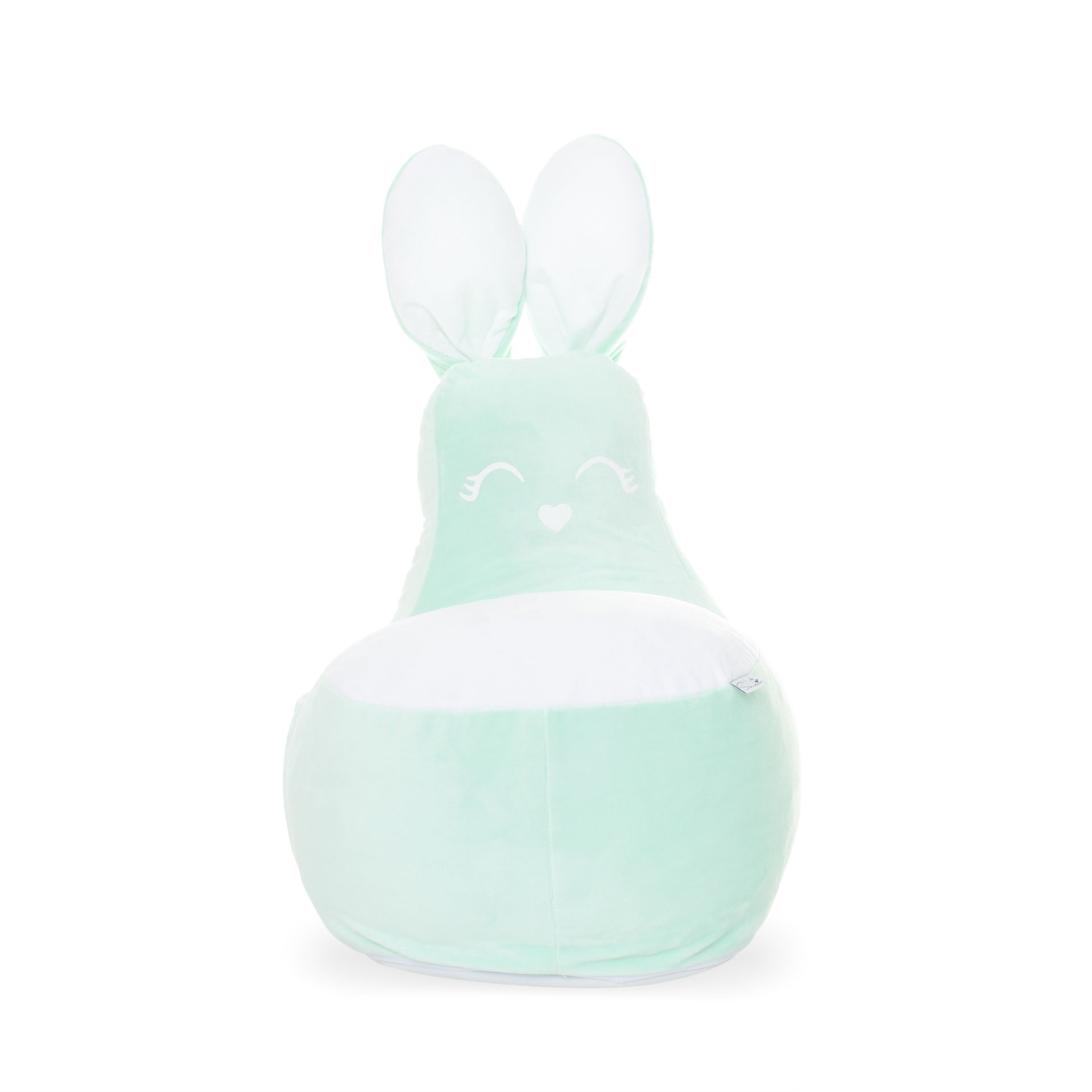 Rosy Pouf Fauteuil Enfant Motif Lapin Avec Oreilles Queue 1x90x70cm Deco Chambre Enfant Bebe Dehoussable Lavable Menthe Leroy Merlin