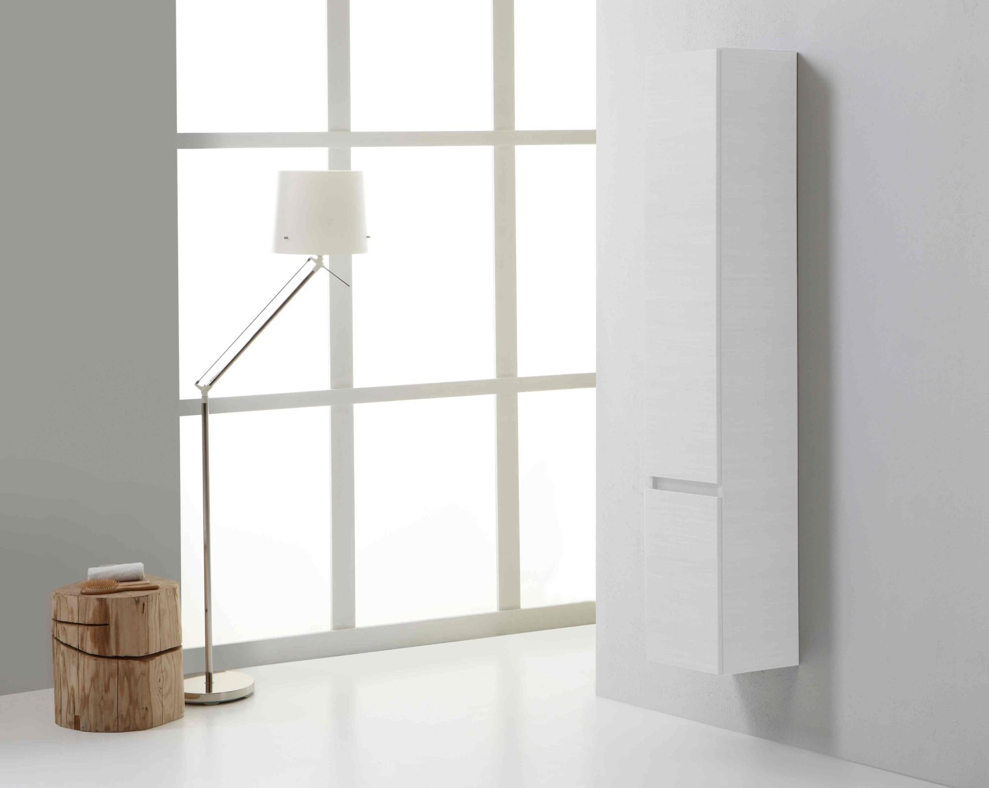 COLONNE DE SALLE DE BAIN SUSPENDUE MANHATTAN BLANC FORÊT | Leroy Merlin