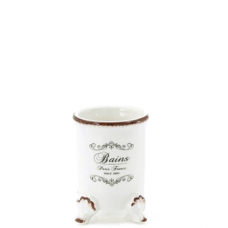 THUN, Specchio Da Appoggio In Ceramica Decorata A Mano, Linea Happy Country, Idea Regalo Per La Casa, 20 Cm