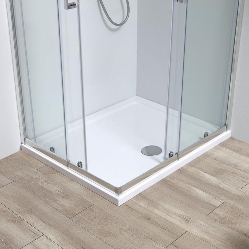 Côté Cabine De Douche Extensible En Verre 8090 Cm 4 Mm Leo Leroy