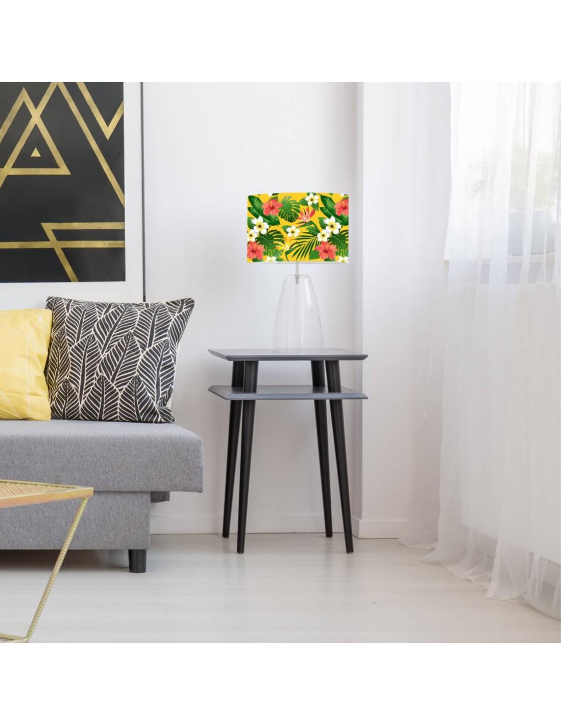 Abat Jour Imprime Ilona O 60cm X H 30cm Leroy Merlin