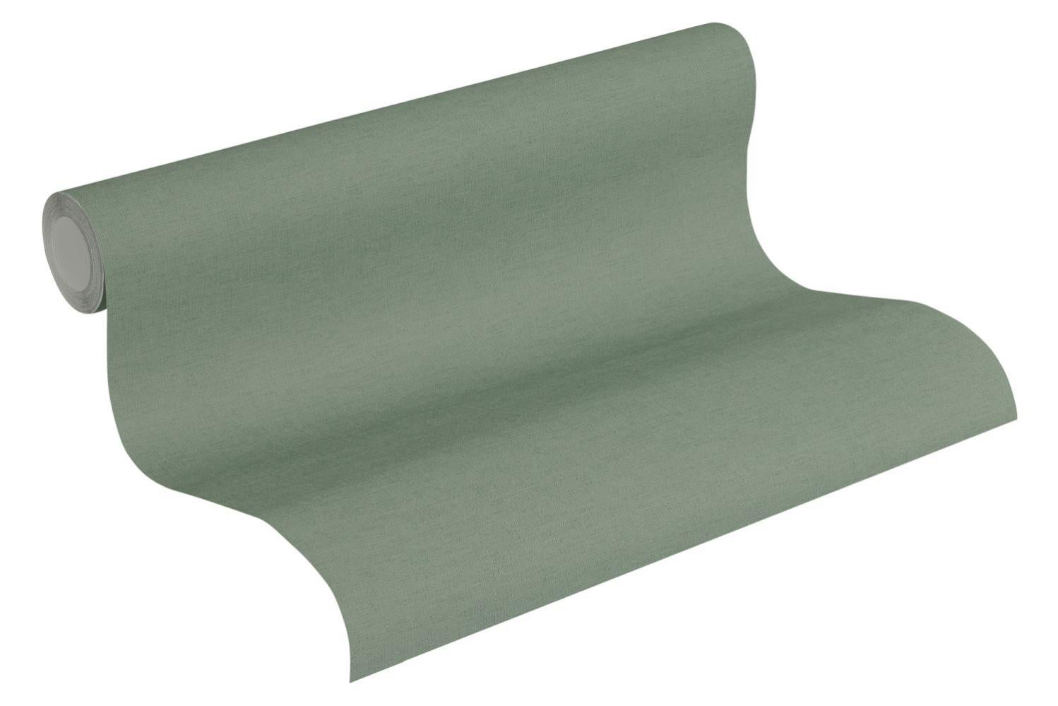 Carta Da Parati Liscia Verde Grigiastro - 53 Cm X 10,05 M - A.S - Foto 7