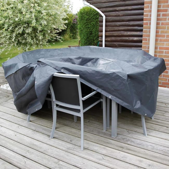 Housse pour table rectangulaire de jardin 170x130x70 cm Nature  Leroy
