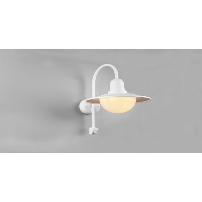 Lampada Da Parete Vintage Shabby Chic In Legno E Metallo - Bianco, 1xE27 Fino A 60W, Per Soggiorno, Cucina, Camera Da Letto, Fatta A Mano