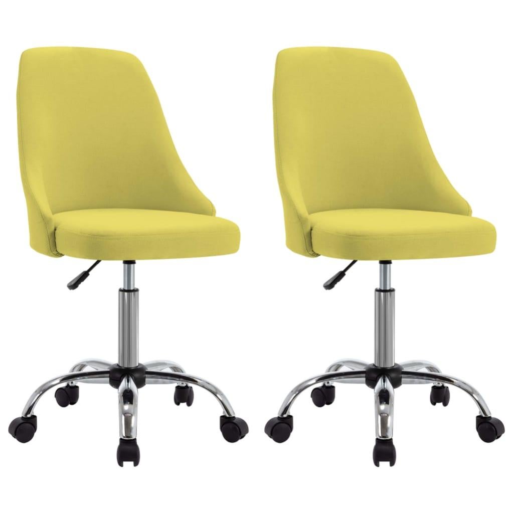 Chaises De Bureau Roulantes 2 Pcs Jaune Tissu Vidaxl  Leroy Merlin