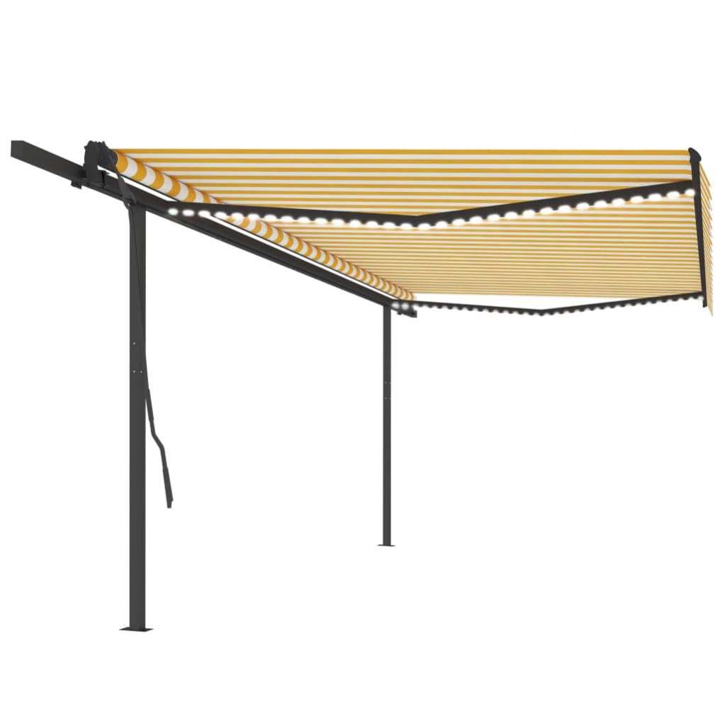 vidaXL Copertura per Tenda per Struttura da 2.5m, Gialla e Bianca, 2