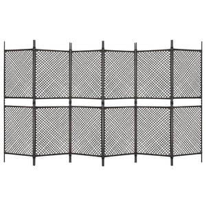 Bande brise-vue en résine tressée pour clôture rigide 19 x 255 cm (marron  et noir)