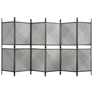 Bande brise-vue en résine tressée pour clôture rigide 19 x 255 cm (noir)