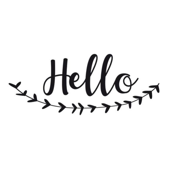 Sticker hello noir 26x10cm Leroy Merlin