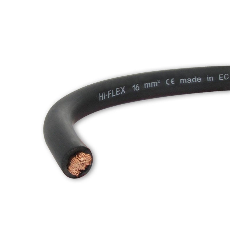 cable pour batterie section 16mm2 noir le mètre couleur rouge
