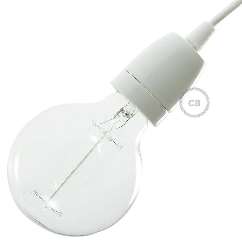 6Pcs douille E27 blanc, E27 rénovation Douille, 250V 4A douille de lampe  avec câble, Douille de