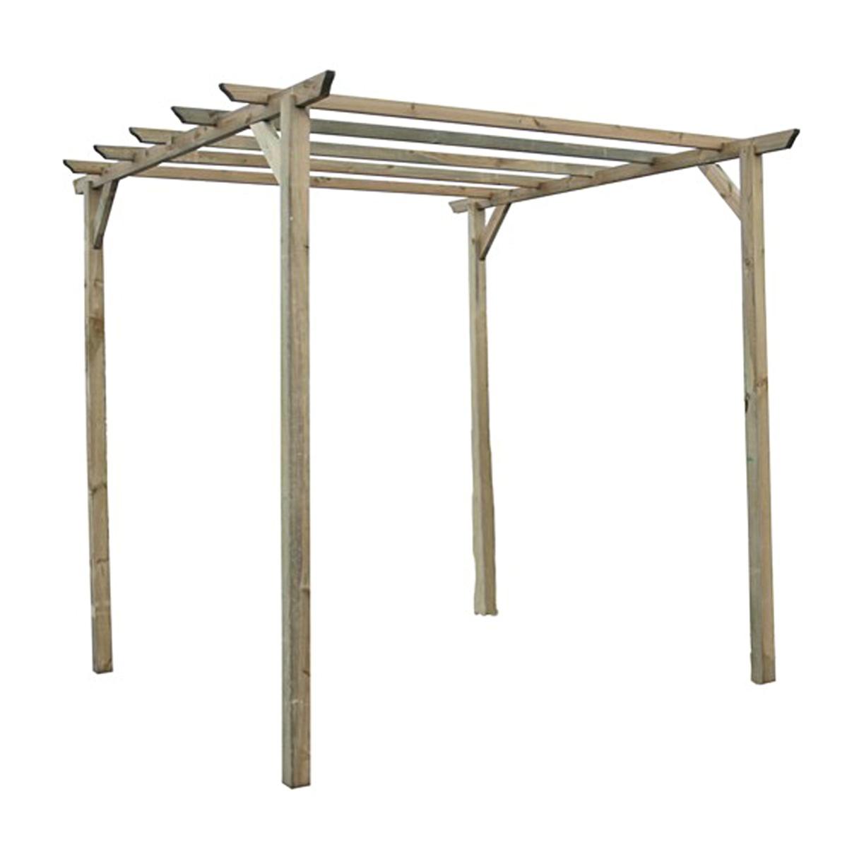 Pergola De Terrasse En Bois Traité, Cerise | Leroy Merlin