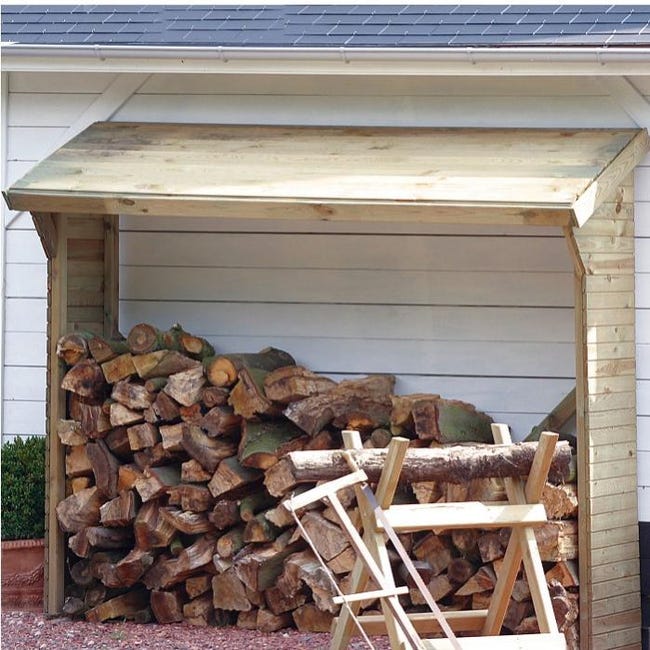 abri a buches 2 steres en bois belgrade leroy merlin