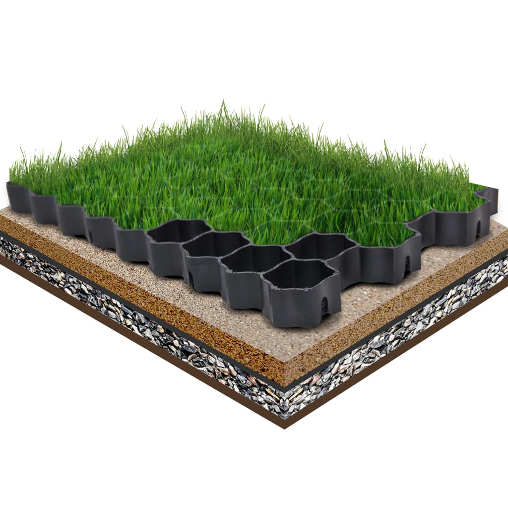 Ensemble de grilles de pelouse 16 unités plastique noir 60x40x3 cm Vida XL  {PRODUCT_REFERENCE - Habitium