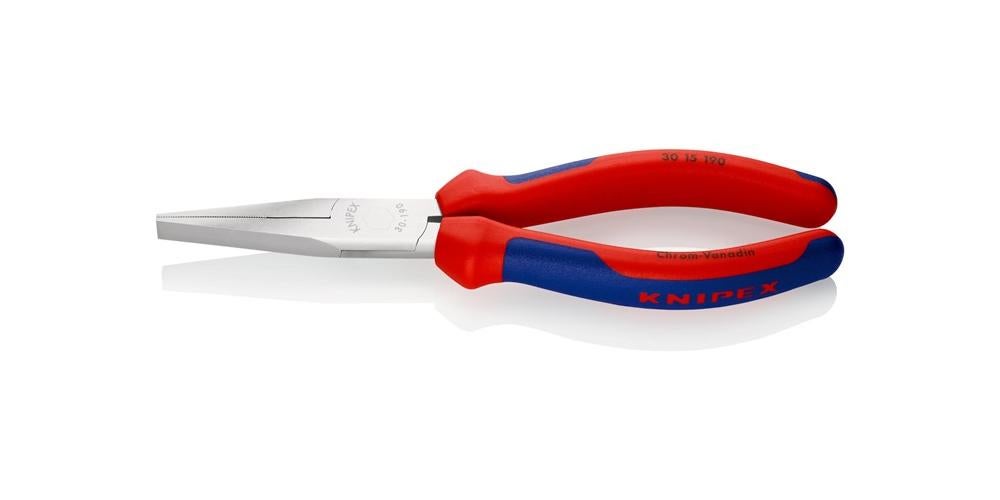 Knipex Pinza A Becchi Lunghi Piatti Cromata Con Manici Rivestiti