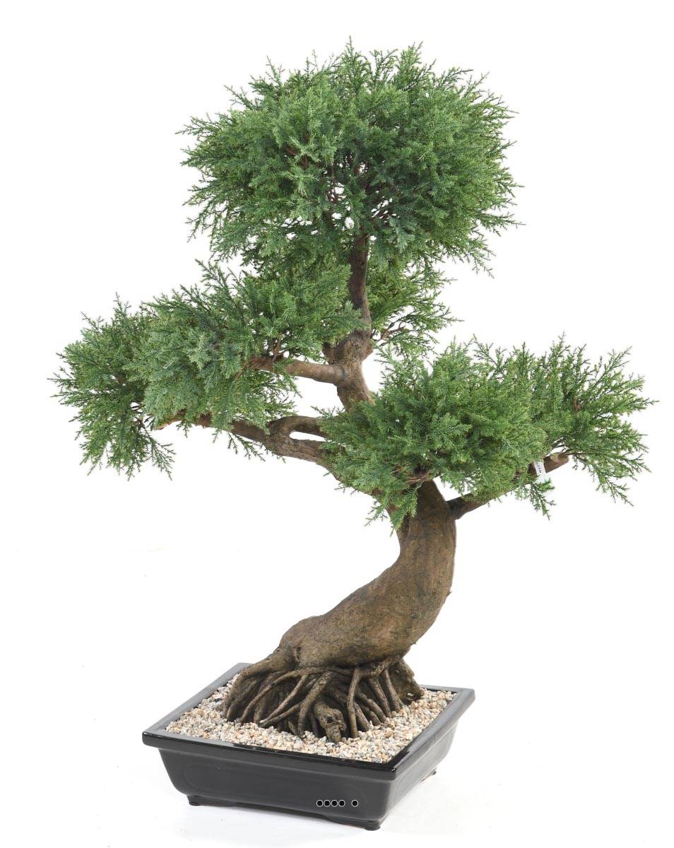 Bonsaï Genévrier Artificiel H 100 cm D 85 cm en pot Leroy Merlin