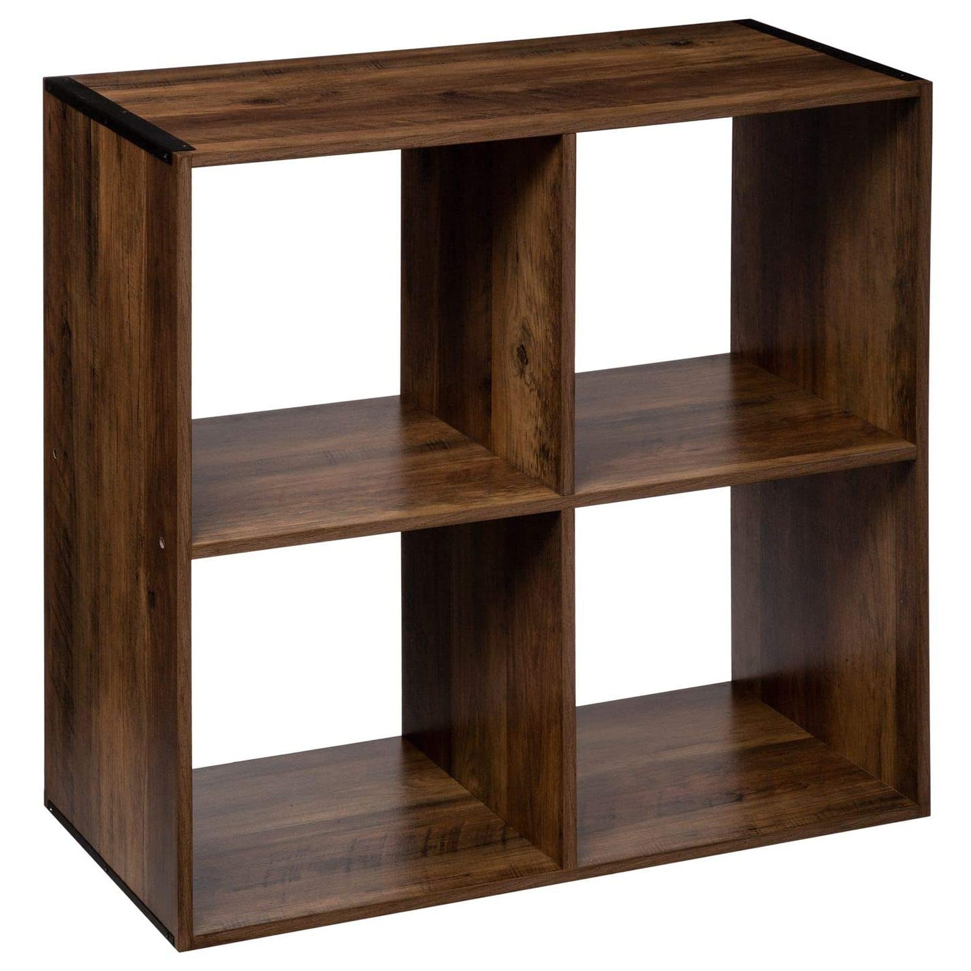 Scaffale in legno stile industrial quattro cubi 67,5x32x h67,5 cm