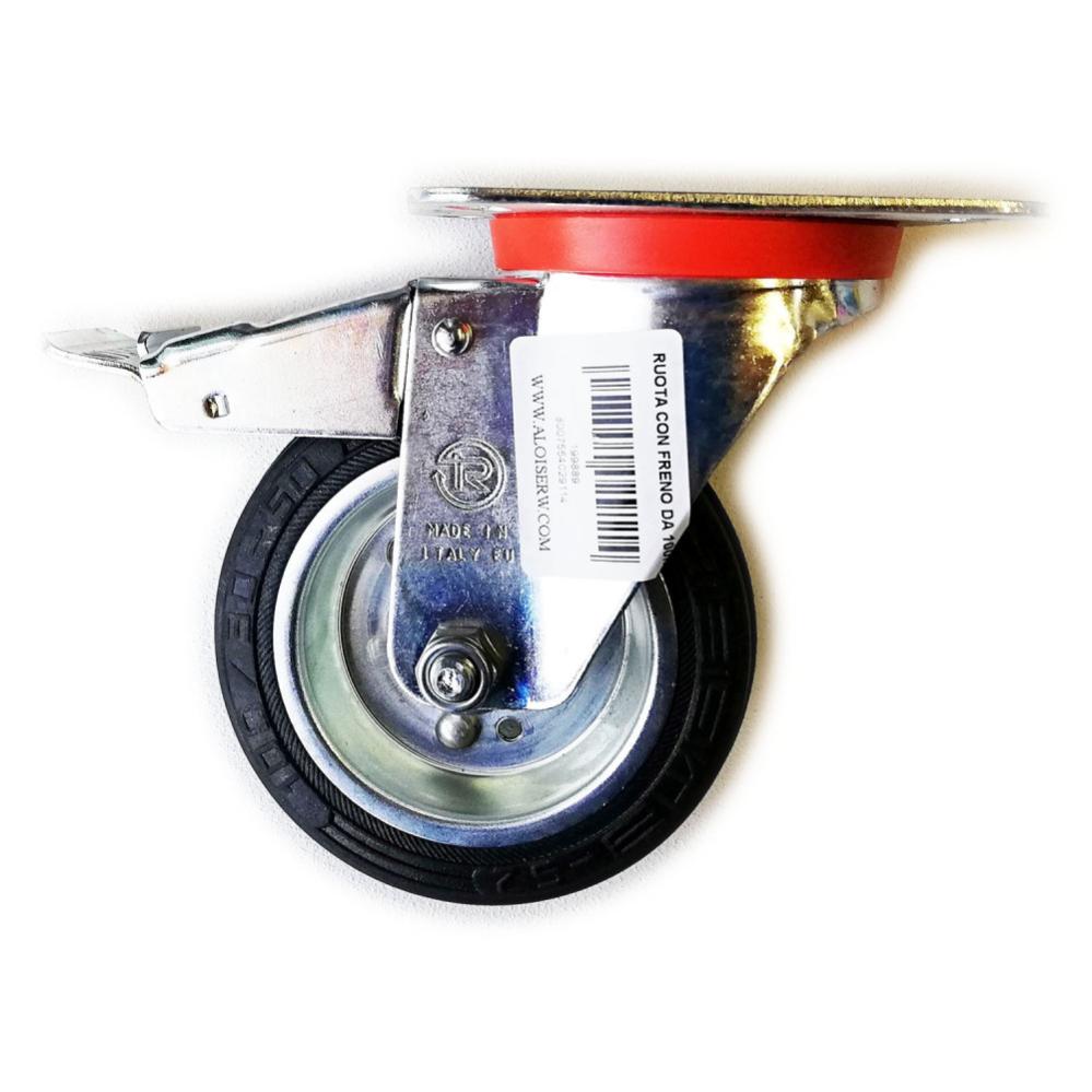 Ruote Per Carrello 200mm AsiaShopping - 8 Ruote In Poliuretano 100 Mm Industriali Con Piastra Girevole Per Carrelli Carrelli Portata 500