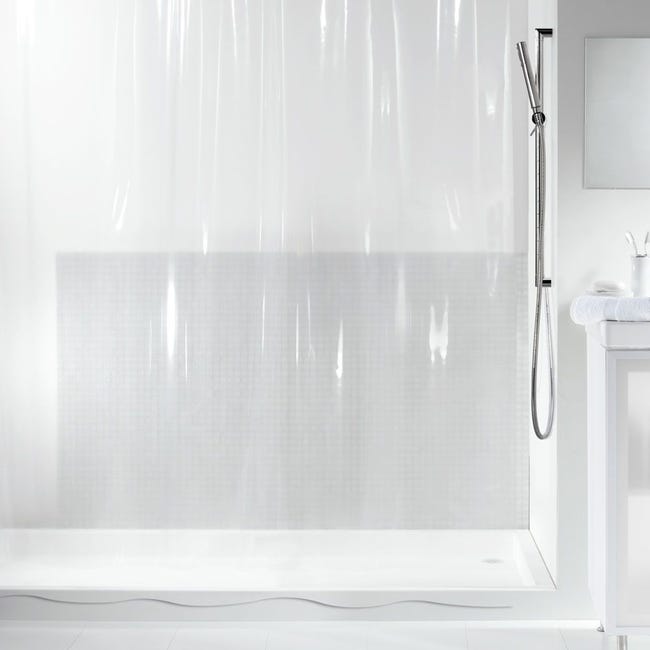 Cortina de baño Spirella, Transparente 180 x 200 cm