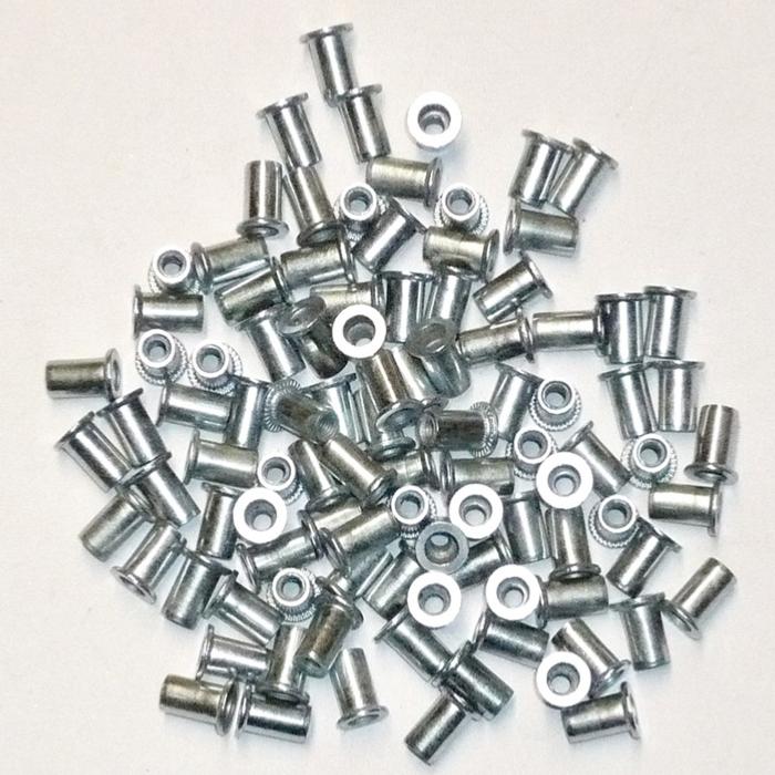 INSERTS FILETES INOX DE 6 mm TETE PLATE