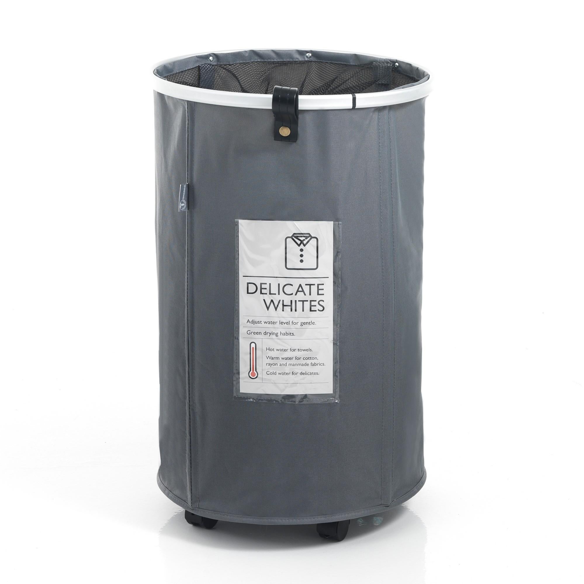 cesto portabiancheria in bambù 90l/110l ruote - Italy