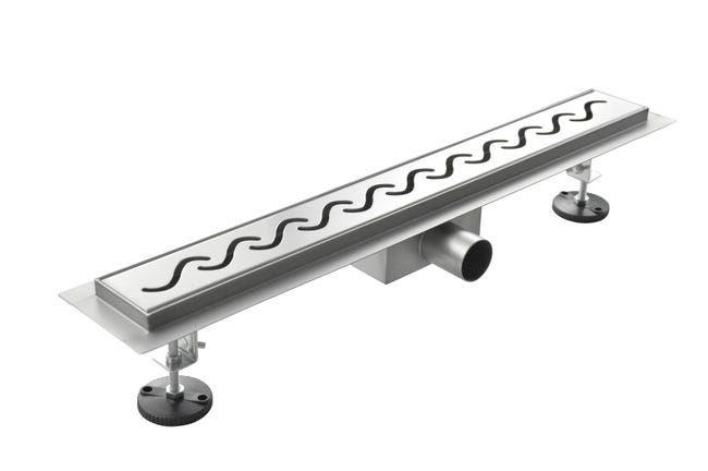 Canalina Di Scarico Per Piatto Doccia A Pavimento Acciaio Inox Modello Onda 70 Leroy Merlin Piatto Doccia In Acciaio Inox