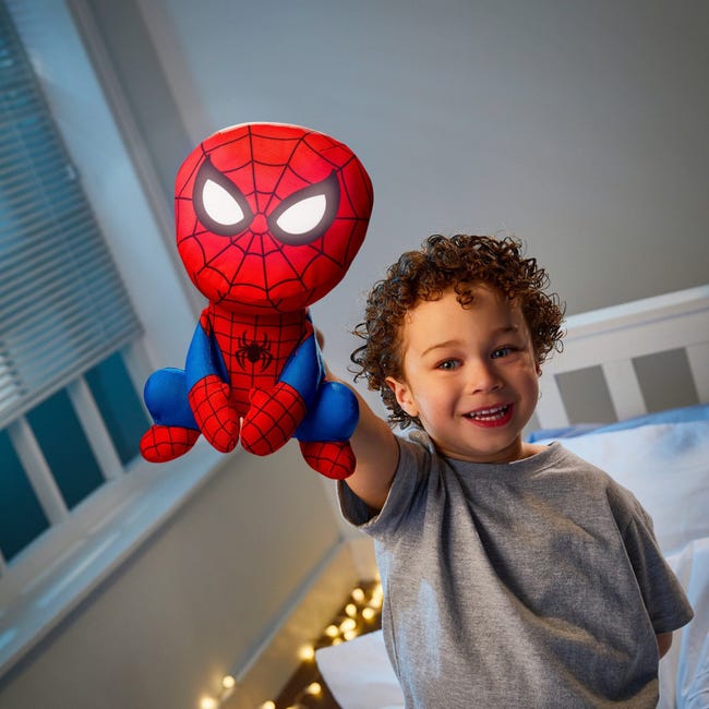 Peluche et veilleuse lumineuse Go Glow modele Pal Marvel Heroes Spiderman