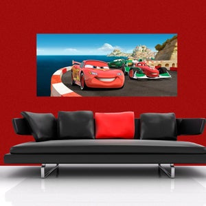 Poster Géant Xxl Disney Cars Flash Mcqueen Et Sally Carrera 360x270 Cm à  Prix Carrefour