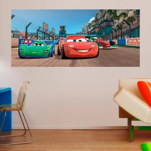 Poster Géant Xxl Disney Cars Flash Mcqueen Et Sally Carrera 360x270 Cm à  Prix Carrefour