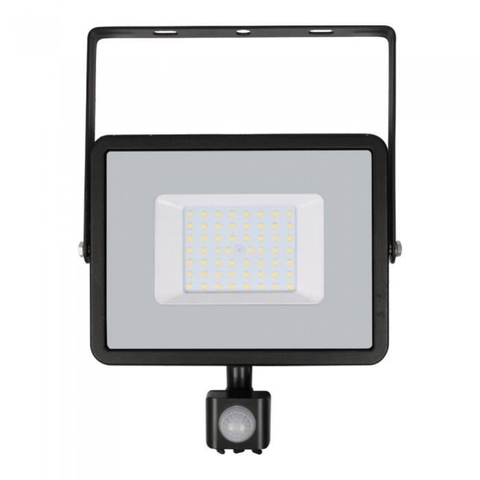 Faro LED 50W Con Sensore Di Movimento E Crepuscolare - Vetrineinrete Luce Bianca Fredda