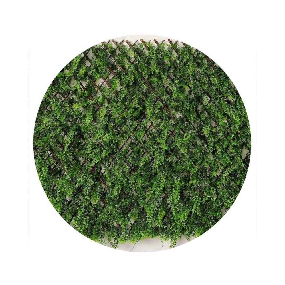 Traliccio Estensibile In Legno Con Edera Artificiale - 100x200 Cm, Per Privacy Giardino - Foto 10